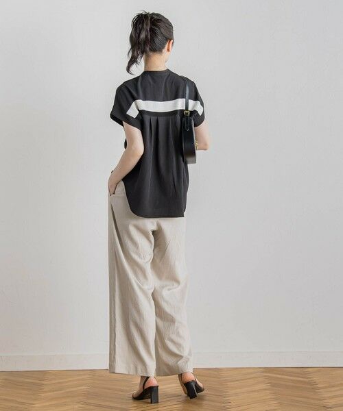 Droite lautreamont / ドロワットロートレアモン シャツ・ブラウス | 【WEB限定】麻調バックヨークテープ切替えブラウス≪洗濯機で洗える≫ | 詳細12