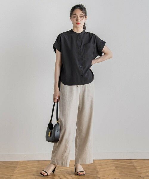 Droite lautreamont / ドロワットロートレアモン シャツ・ブラウス | 【WEB限定】麻調バックヨークテープ切替えブラウス≪洗濯機で洗える≫ | 詳細10