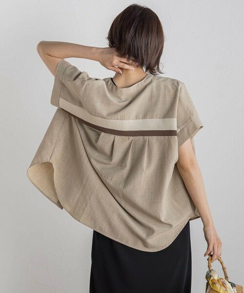 Droite lautreamont / ドロワットロートレアモン シャツ・ブラウス | 【WEB限定】麻調バックヨークテープ切替えブラウス≪洗濯機で洗える≫ | 詳細21