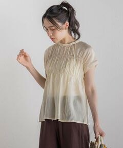 Droite lautreamont / ドロワットロートレアモン シャツ・ブラウス | 【WEB限定】シルキーシャーリングブラウス≪手洗い可能≫