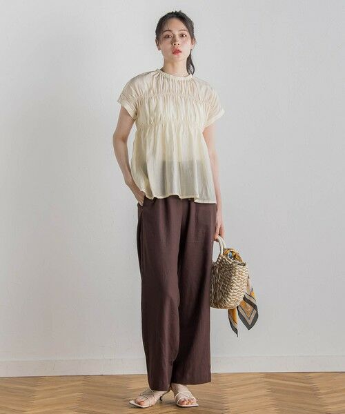 Droite lautreamont / ドロワットロートレアモン シャツ・ブラウス | 【WEB限定】シルキーシャーリングブラウス≪手洗い可能≫ | 詳細1