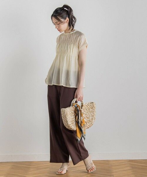 Droite lautreamont / ドロワットロートレアモン シャツ・ブラウス | 【WEB限定】シルキーシャーリングブラウス≪手洗い可能≫ | 詳細4