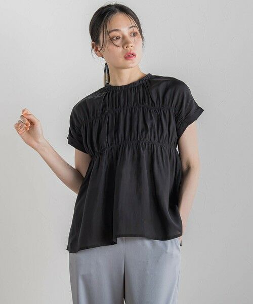 Droite lautreamont / ドロワットロートレアモン シャツ・ブラウス | 【WEB限定】シルキーシャーリングブラウス≪手洗い可能≫ | 詳細12