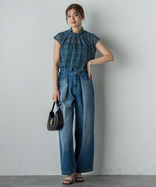 Droite lautreamont / ドロワットロートレアモン シャツ・ブラウス | 【WEB限定】カットジャガードチェックプリントブラウス | 詳細4