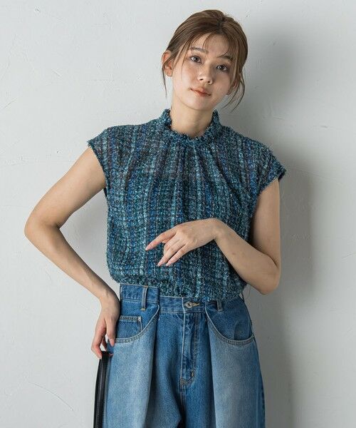 Droite lautreamont / ドロワットロートレアモン シャツ・ブラウス | 【WEB限定】カットジャガードチェックプリントブラウス | 詳細6