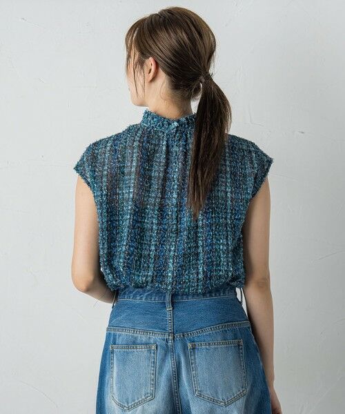 Droite lautreamont / ドロワットロートレアモン シャツ・ブラウス | 【WEB限定】カットジャガードチェックプリントブラウス | 詳細7