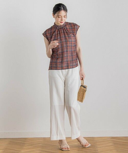 Droite lautreamont / ドロワットロートレアモン シャツ・ブラウス | 【WEB限定】カットジャガードチェックプリントブラウス | 詳細17