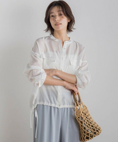 Droite lautreamont / ドロワットロートレアモン シャツ・ブラウス | セミシアードロストシャツ≪手洗い可能≫ | 詳細4