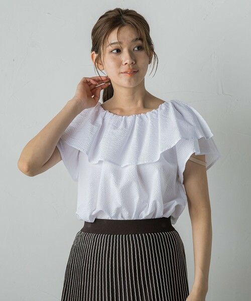 Droite lautreamont / ドロワットロートレアモン シャツ・ブラウス | 【WEB限定】ワンダーウェーブクロスブラウス≪手洗い可能≫ | 詳細5