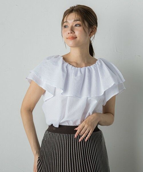 Droite lautreamont / ドロワットロートレアモン シャツ・ブラウス | 【WEB限定】ワンダーウェーブクロスブラウス≪手洗い可能≫ | 詳細6