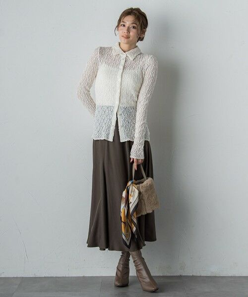 Droite lautreamont / ドロワットロートレアモン カットソー | フラワーシャーリングレースカットソー≪洗濯機で洗える≫ | 詳細2