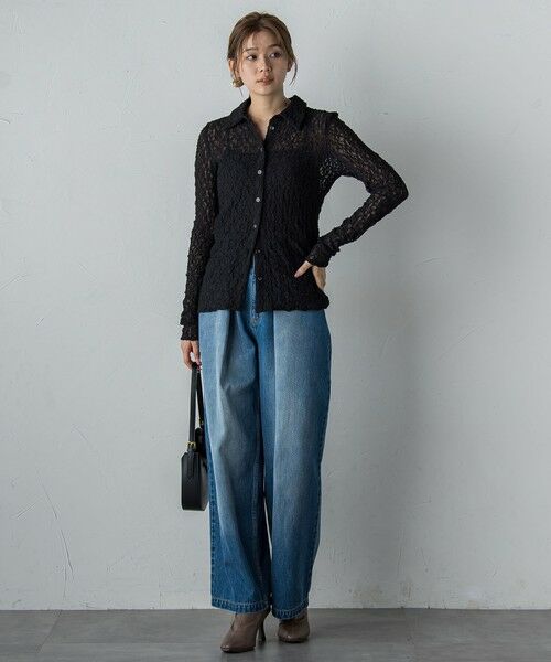 Droite lautreamont / ドロワットロートレアモン カットソー | フラワーシャーリングレースカットソー≪洗濯機で洗える≫ | 詳細14