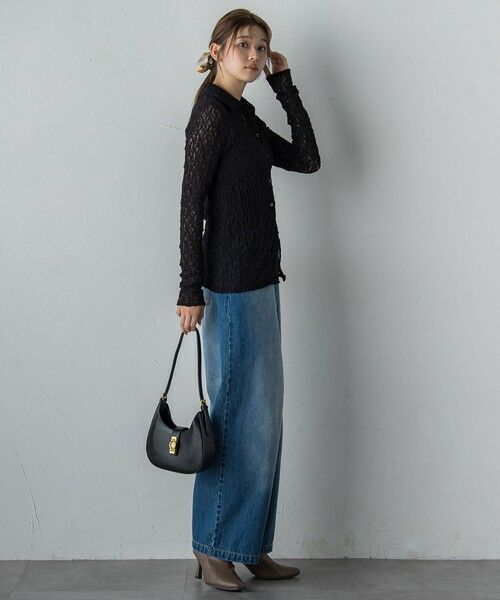 Droite lautreamont / ドロワットロートレアモン カットソー | フラワーシャーリングレースカットソー≪洗濯機で洗える≫ | 詳細15