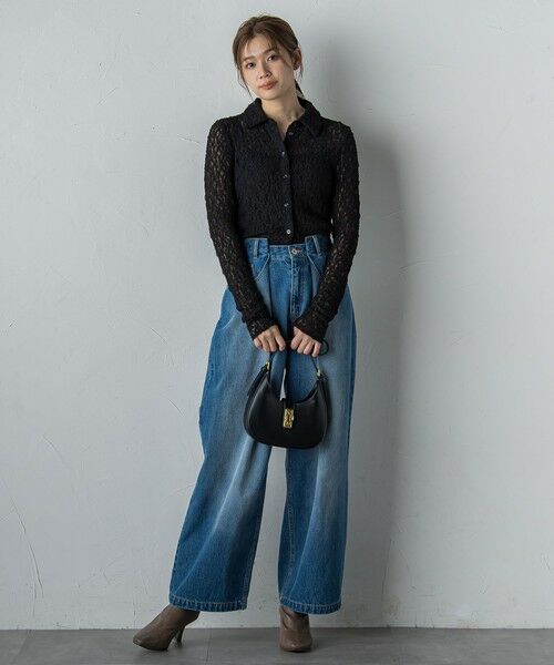 Droite lautreamont / ドロワットロートレアモン カットソー | フラワーシャーリングレースカットソー≪洗濯機で洗える≫ | 詳細16