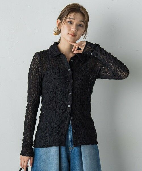 Droite lautreamont / ドロワットロートレアモン カットソー | フラワーシャーリングレースカットソー≪洗濯機で洗える≫ | 詳細18