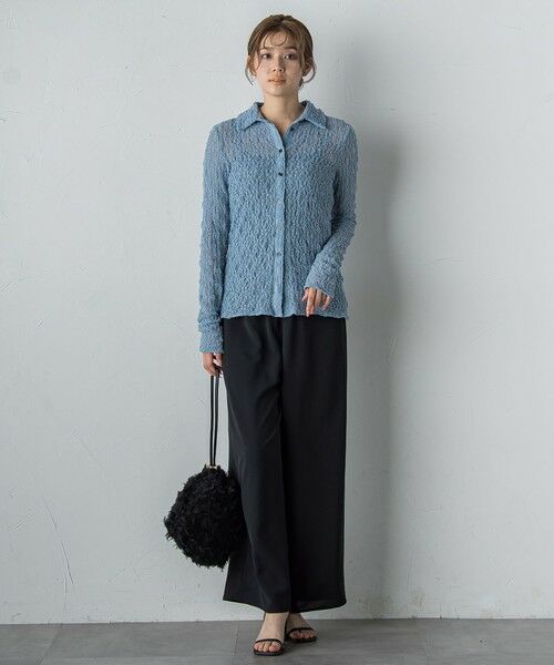 Droite lautreamont / ドロワットロートレアモン カットソー | フラワーシャーリングレースカットソー≪洗濯機で洗える≫ | 詳細21