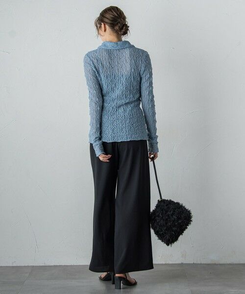 Droite lautreamont / ドロワットロートレアモン カットソー | フラワーシャーリングレースカットソー≪洗濯機で洗える≫ | 詳細22