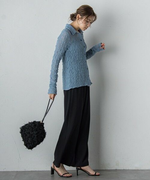 Droite lautreamont / ドロワットロートレアモン カットソー | フラワーシャーリングレースカットソー≪洗濯機で洗える≫ | 詳細23