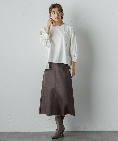 Droite lautreamont / ドロワットロートレアモン カットソー | 布帛ドッキングカットソー≪手洗い可能≫ | 詳細1