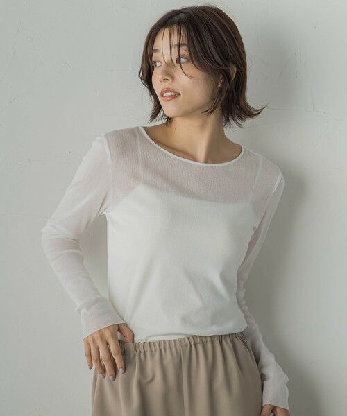Droite lautreamont / ドロワットロートレアモン ニット・セーター | コットンサラチュールカットソー≪手洗い可能≫ | 詳細5