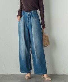 Droite lautreamont / ドロワットロートレアモン その他パンツ | タックデニムパンツ≪洗濯機で洗える≫