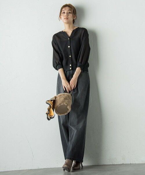 Droite lautreamont / ドロワットロートレアモン その他パンツ | タックデニムパンツ≪洗濯機で洗える≫ | 詳細2