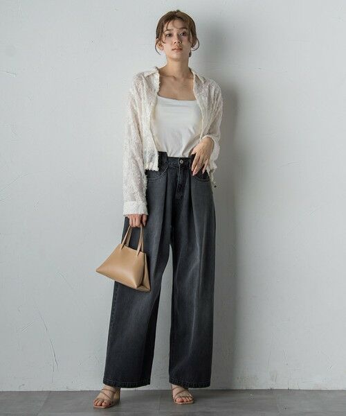 Droite lautreamont / ドロワットロートレアモン その他パンツ | タックデニムパンツ≪洗濯機で洗える≫ | 詳細8