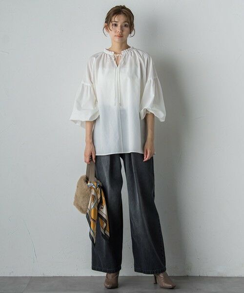 Droite lautreamont / ドロワットロートレアモン その他パンツ | タックデニムパンツ≪洗濯機で洗える≫ | 詳細9