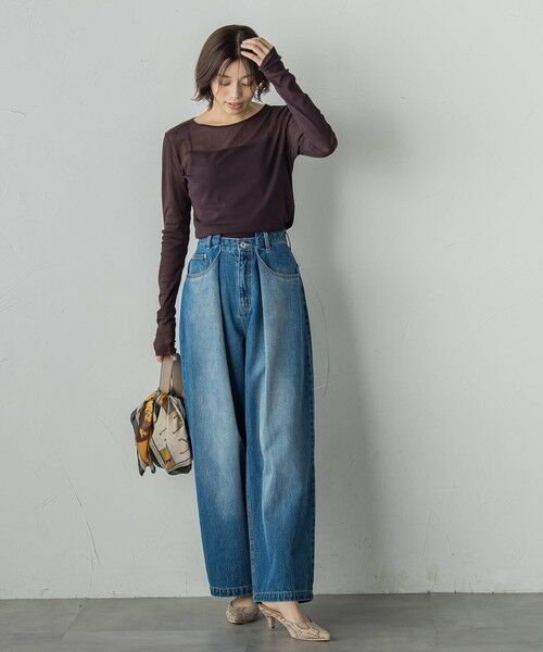 Droite lautreamont / ドロワットロートレアモン その他パンツ | タックデニムパンツ≪洗濯機で洗える≫ | 詳細14