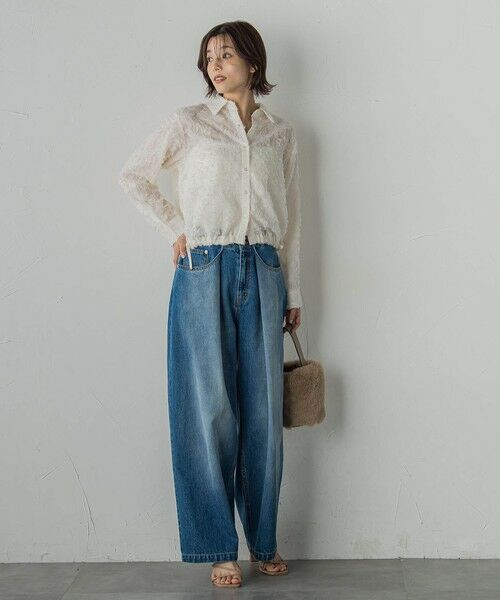 Droite lautreamont / ドロワットロートレアモン その他パンツ | タックデニムパンツ≪洗濯機で洗える≫ | 詳細25