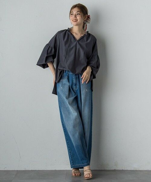 Droite lautreamont / ドロワットロートレアモン その他パンツ | タックデニムパンツ≪洗濯機で洗える≫ | 詳細26