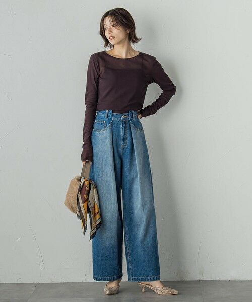 Droite lautreamont / ドロワットロートレアモン その他パンツ | タックデニムパンツ≪洗濯機で洗える≫ | 詳細15