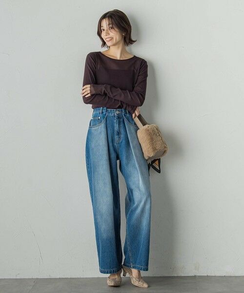 Droite lautreamont / ドロワットロートレアモン その他パンツ | タックデニムパンツ≪洗濯機で洗える≫ | 詳細17