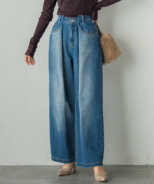 Droite lautreamont / ドロワットロートレアモン その他パンツ | タックデニムパンツ≪洗濯機で洗える≫ | 詳細19