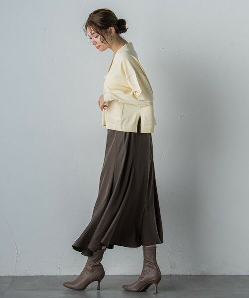 Droite lautreamont / ドロワットロートレアモン ミニ・ひざ丈スカート | フィブリルシャンブレースカート | 詳細18