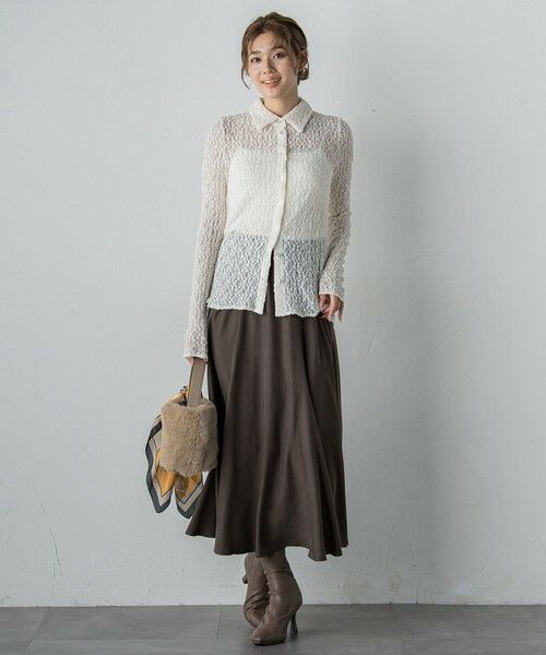 Droite lautreamont / ドロワットロートレアモン ミニ・ひざ丈スカート | フィブリルシャンブレースカート | 詳細26