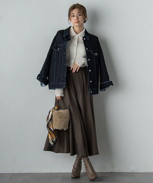 Droite lautreamont / ドロワットロートレアモン ミニ・ひざ丈スカート | フィブリルシャンブレースカート | 詳細28