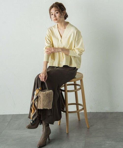 Droite lautreamont / ドロワットロートレアモン ミニ・ひざ丈スカート | フィブリルシャンブレースカート | 詳細20