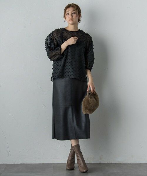 Droite lautreamont / ドロワットロートレアモン ミニ・ひざ丈スカート | マシュマロコーティングスカート≪手洗い可能≫ | 詳細7