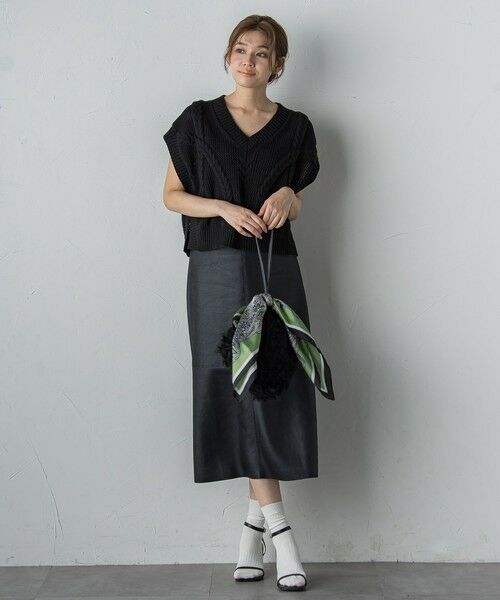 Droite lautreamont / ドロワットロートレアモン ミニ・ひざ丈スカート | マシュマロコーティングスカート≪手洗い可能≫ | 詳細9