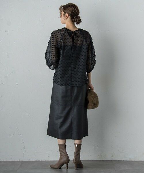 Droite lautreamont / ドロワットロートレアモン ミニ・ひざ丈スカート | マシュマロコーティングスカート≪手洗い可能≫ | 詳細3