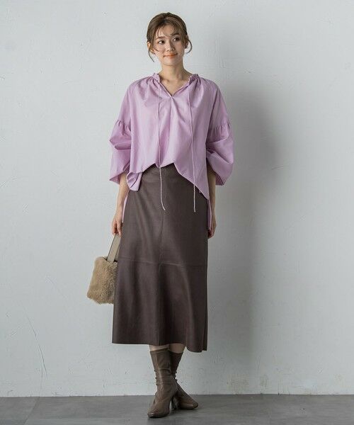 Droite lautreamont / ドロワットロートレアモン ミニ・ひざ丈スカート | マシュマロコーティングスカート≪手洗い可能≫ | 詳細21