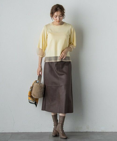 Droite lautreamont / ドロワットロートレアモン ミニ・ひざ丈スカート | マシュマロコーティングスカート≪手洗い可能≫ | 詳細23