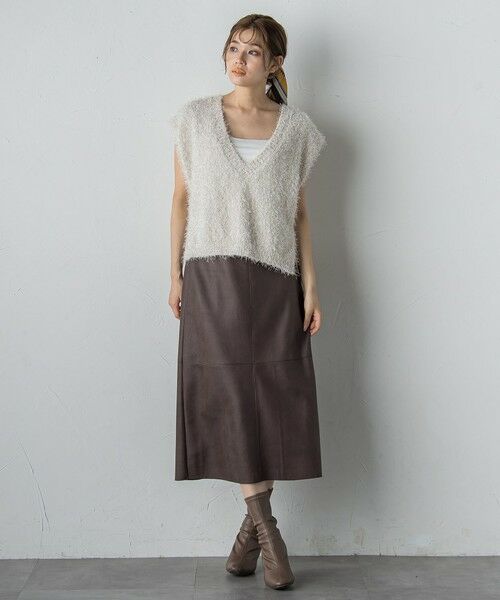 Droite lautreamont / ドロワットロートレアモン ミニ・ひざ丈スカート | マシュマロコーティングスカート≪手洗い可能≫ | 詳細26