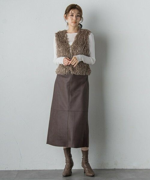 Droite lautreamont / ドロワットロートレアモン ミニ・ひざ丈スカート | マシュマロコーティングスカート≪手洗い可能≫ | 詳細17