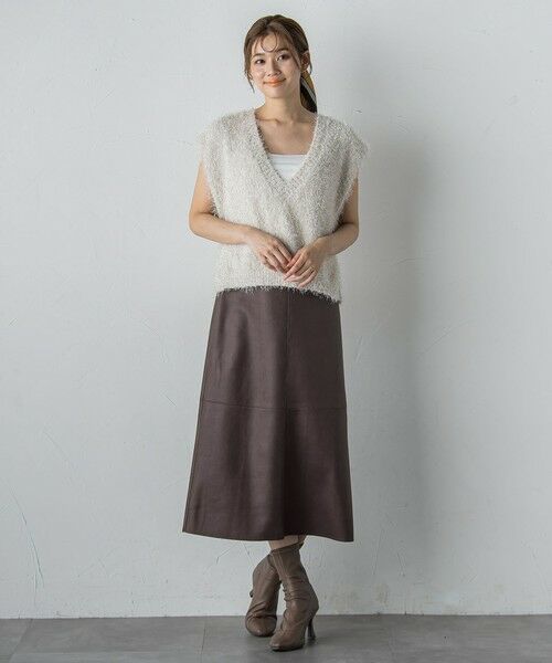 Droite lautreamont / ドロワットロートレアモン ダウンジャケット・ベスト | ラメフェザーニットベスト≪手洗い可能≫ | 詳細1