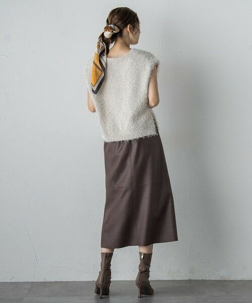 Droite lautreamont / ドロワットロートレアモン ダウンジャケット・ベスト | ラメフェザーニットベスト≪手洗い可能≫ | 詳細2