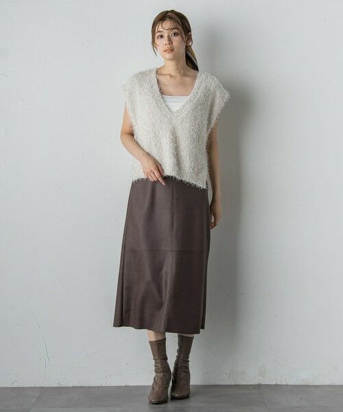 Droite lautreamont / ドロワットロートレアモン ダウンジャケット・ベスト | ラメフェザーニットベスト≪手洗い可能≫ | 詳細3