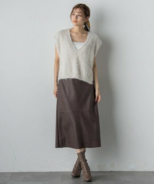 Droite lautreamont / ドロワットロートレアモン ダウンジャケット・ベスト | ラメフェザーニットベスト≪手洗い可能≫ | 詳細4