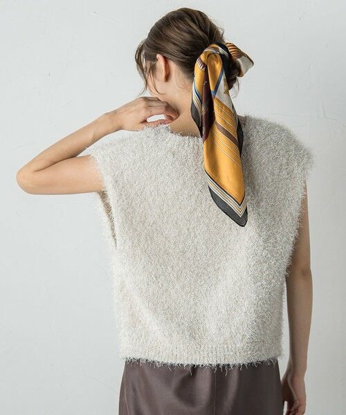 Droite lautreamont / ドロワットロートレアモン ダウンジャケット・ベスト | ラメフェザーニットベスト≪手洗い可能≫ | 詳細7